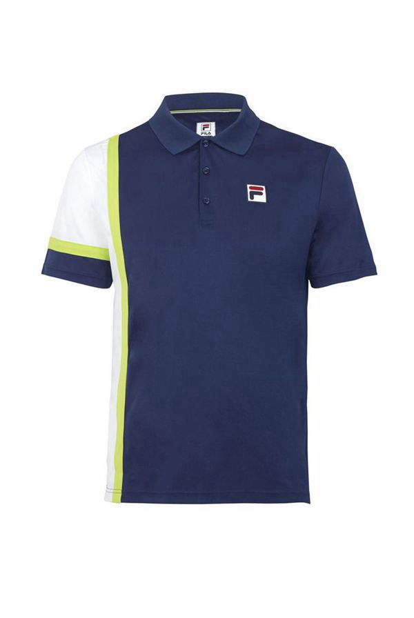 Camisas Polo Fila Homem Azuis/Branco/Luz Verdes - Fila Plr En Portugal,VMXE-80159